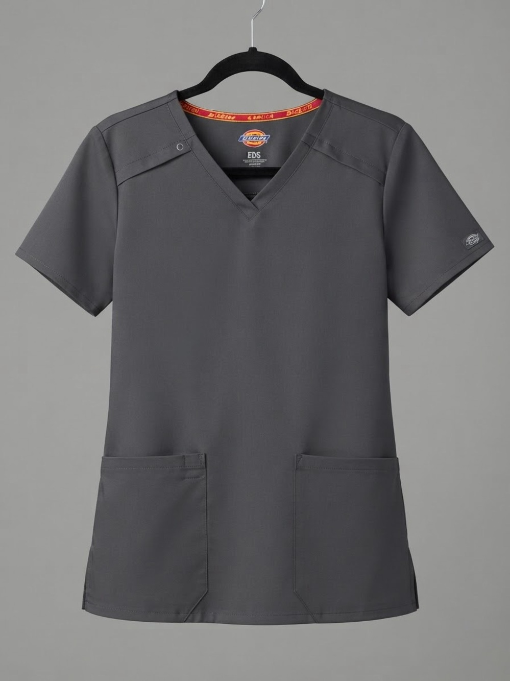 Dickies Womens EDS Signature V-Neck Scrub Top DK615 pewter gray